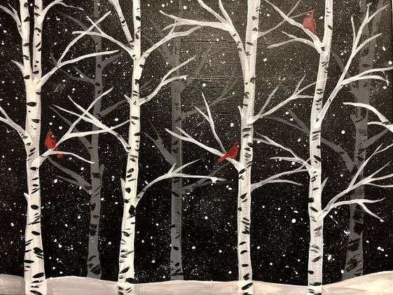 148 Winter Birch Trees