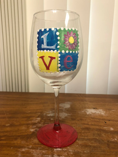 401 Love Wine Glass